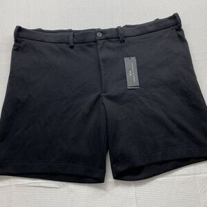 Shaquille O Neal Knit Shorts Mens XLG 48 Black Comfort Stretch MSRP $60 Casual